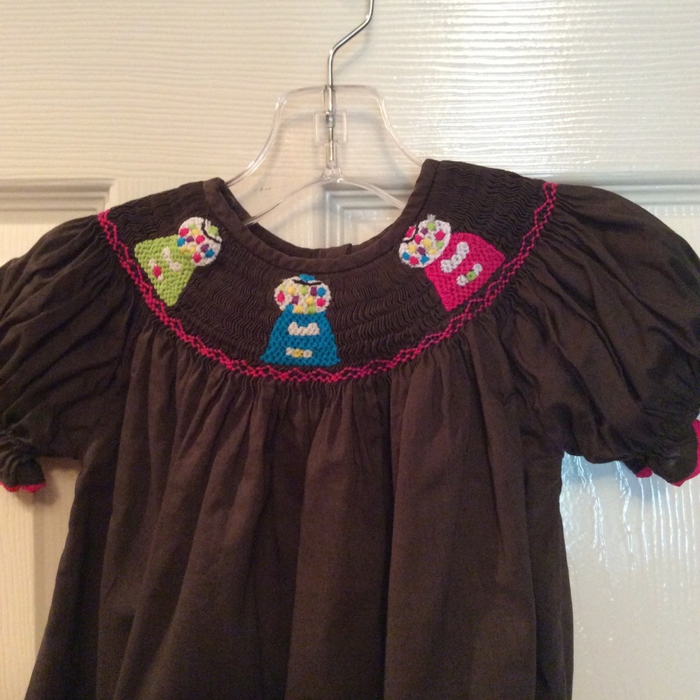 Sweet Tea bubblegum machine smocked dress